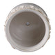 Reya Planter Pot | 3D Floral Applique Rim | Handcrafted Ivory Ceramic | 6"