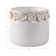 Reya Planter Pot | 3D Floral Applique Rim | Handcrafted Ivory Ceramic | 6"