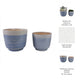 Decorative Accent Planters Set of 2 | Light Blue Ceramic | 10 & 12"