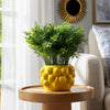 Indoor Outdoor Flower Planter Pot | Yellow Ceramic Lemon Art Design