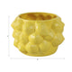 Erno Flower Planter | Raised Lemon Texture | Glossy Yellow Ceramic 8"