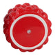 Decorative Planter Pot | 8" Strawberry Textured Design | Red Ceramic
