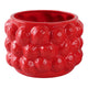 Decorative Planter Pot | 8’’ Strawberry Textured Design | Red Ceramic SBH-20273-04