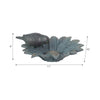 Julie Daisy Bird Feeder with Sculpted Bird | Blue Polyresin 11"