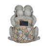 Outdoor Garden Frog Statue Wearing Solar Goggles | 12" Gray Resin