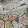 Outdoor Garden Frog Statue Wearing Solar Goggles | 12" Gray Resin