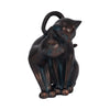 7" Statuette Cuddling Cats Figurine w Bronze Resin | Artisan Crafted
