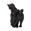 7" Statuette Cuddling Cats Figurine w Bronze Resin | Artisan Crafted