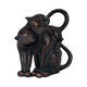 7" Statuette Cuddling Cats Figurine w Bronze Resin | Artisan Crafted