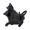 7" Statuette Cuddling Cats Figurine w Bronze Resin | Artisan Crafted