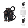 7" Statuette Cuddling Cats Figurine w Bronze Resin | Artisan Crafted