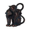 7" Statuette Cuddling Cats Figurine w Bronze Resin | Artisan Crafted