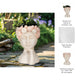 Decorative Accent Planter 18"| Lady with Floral Crown | Ivory, Pink