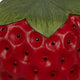 Strawberry Garden Stool | Red Polyresin w Green Leafy Cap | Black Seeds SBH-20307-01
