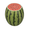 Vada Watermelon Garden Stool | Barrel Shaped Frame | Green & Pink Resin