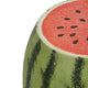 Vada Watermelon Garden Stool | Barrel Shaped Frame | Green & Pink Resin