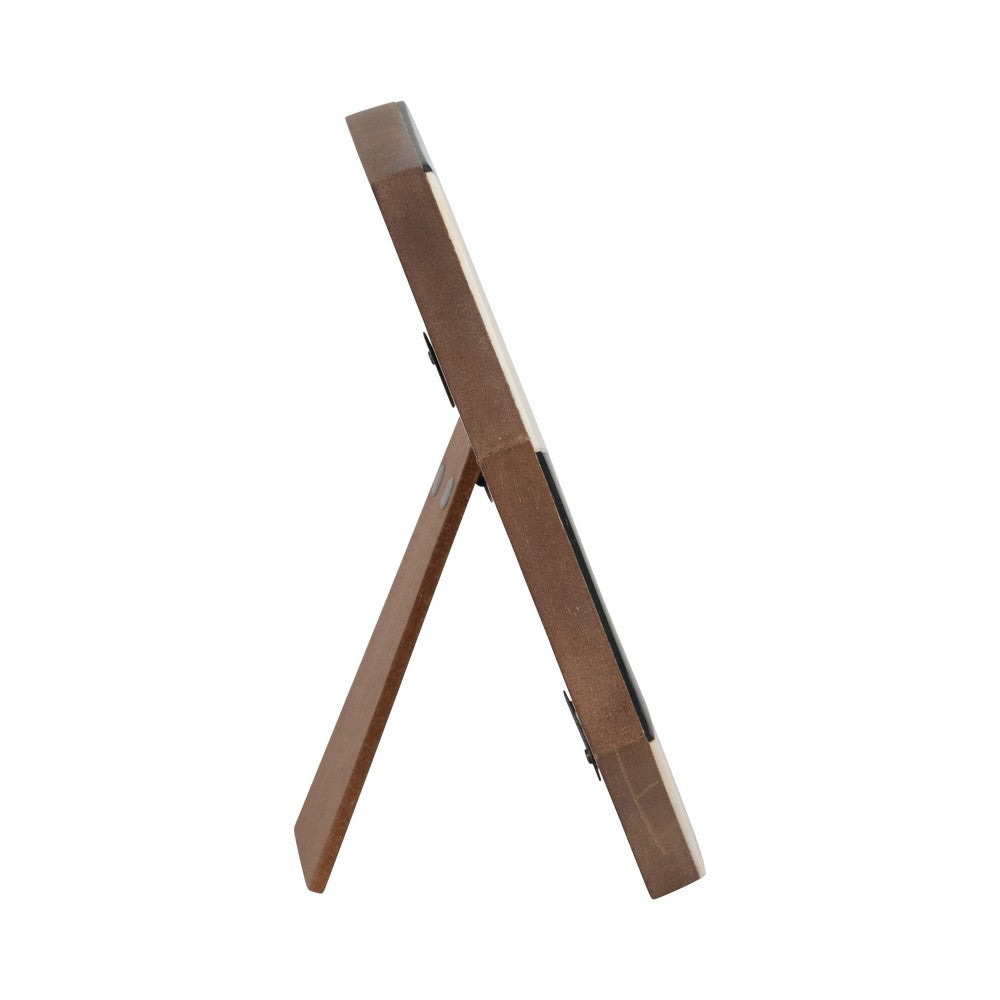 Ameya 4x4 Octagon Photo Frame | Glass Front | Resin-MDF | Black & Ivory