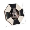 Ameya 4x4 Octagon Photo Frame | Glass Front | Resin-MDF | Black & Ivory