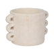 Decorative Flower Planter with Arch Looped Handles | White Cement