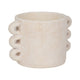 Decorative Flower Planter with Arch Looped Handles | White Cement SBH-20311-01