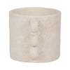 Decorative Flower Planter with Arch Looped Handles | White Cement
