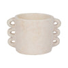 Decorative Flower Planter with Arch Looped Handles | White Cement SBH-20311-01