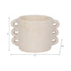 Decorative Flower Planter with Arch Looped Handles | White Cement