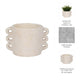 Decorative Flower Planter with Arch Looped Handles | White Cement