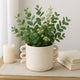 Decorative Flower Planter w Arch Looped Handles | White Cement