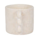 Decorative Flower Planter w Arch Looped Handles | White Cement