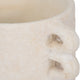 Decorative Flower Planter w Arch Looped Handles | White Cement
