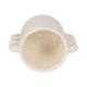 Decorative Flower Planter w Arch Looped Handles | White Cement