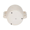 Decorative Flower Planter w Arch Looped Handles | White Cement