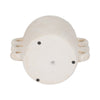 Decorative Flower Planter w Arch Looped Handles | White Cement