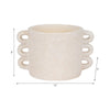 Outdoor Arch Handle Small Planter | Retro 13" Textured White Cement