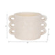 Outdoor Arch Handle Small Planter | Retro 13" Textured White Cement