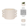 Outdoor Arch Handle Small Planter | Retro 13" Textured White Cement