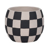 Decorative Planter | Round Shape | Checkered Black & White Cement 8"
