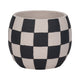Decorative Planter | Round Shape | Checkered Black & White Cement 8"