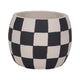 Decorative Planter | Round Shape | Checkered Black & White Cement 8"