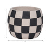 Decorative Planter | Round Shape | Checkered Black & White Cement 8"