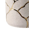 Ceramic Planter Set of 2 | Cloud Pattern & Scalloped Rim | Ivory | Gold SBH-20318