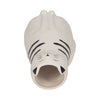 Cute Decorative Squiggly Kitty Sculptural Vase | Black Striped | 7" White