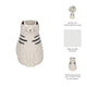 Cute Decorative Squiggly Kitty Sculptural Vase | Black Striped | 7" White