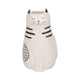 Cute Decorative Art Kitty Sculptural Vase | Black Stripes | 11" White