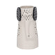 Decorative Elephant Flower Vase | 9" | White & Black Ceramic