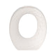 Decorative Flower Vase | Open Ring Cut Out | Rough White Ceramic | 7"