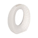 Decorative Flower Vase | Open Ring Cut Out | Rough White Ceramic | 7"