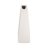 Decorative Flower Vase | Open Ring Cut Out | Rough White Ceramic | 7"