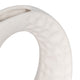 Decorative Flower Vase | Open Ring Cut Out | Rough White Ceramic | 7"